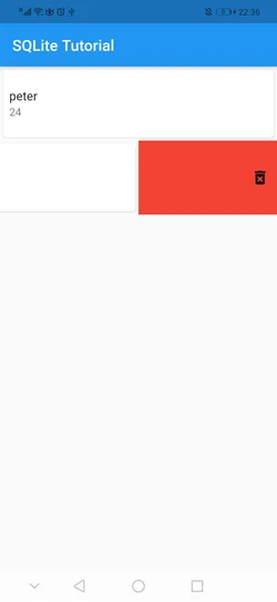 SQLite in flutter