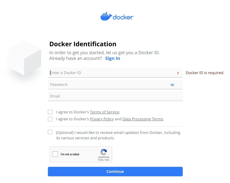 building a docker container