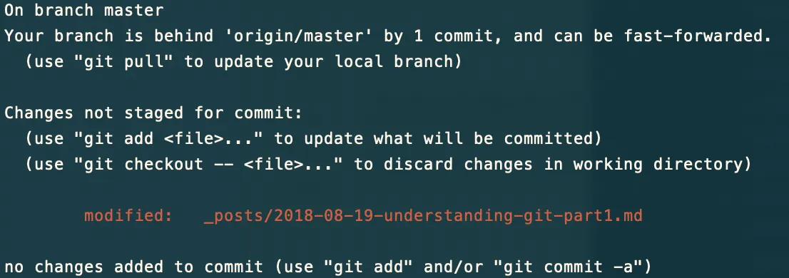 git status started
