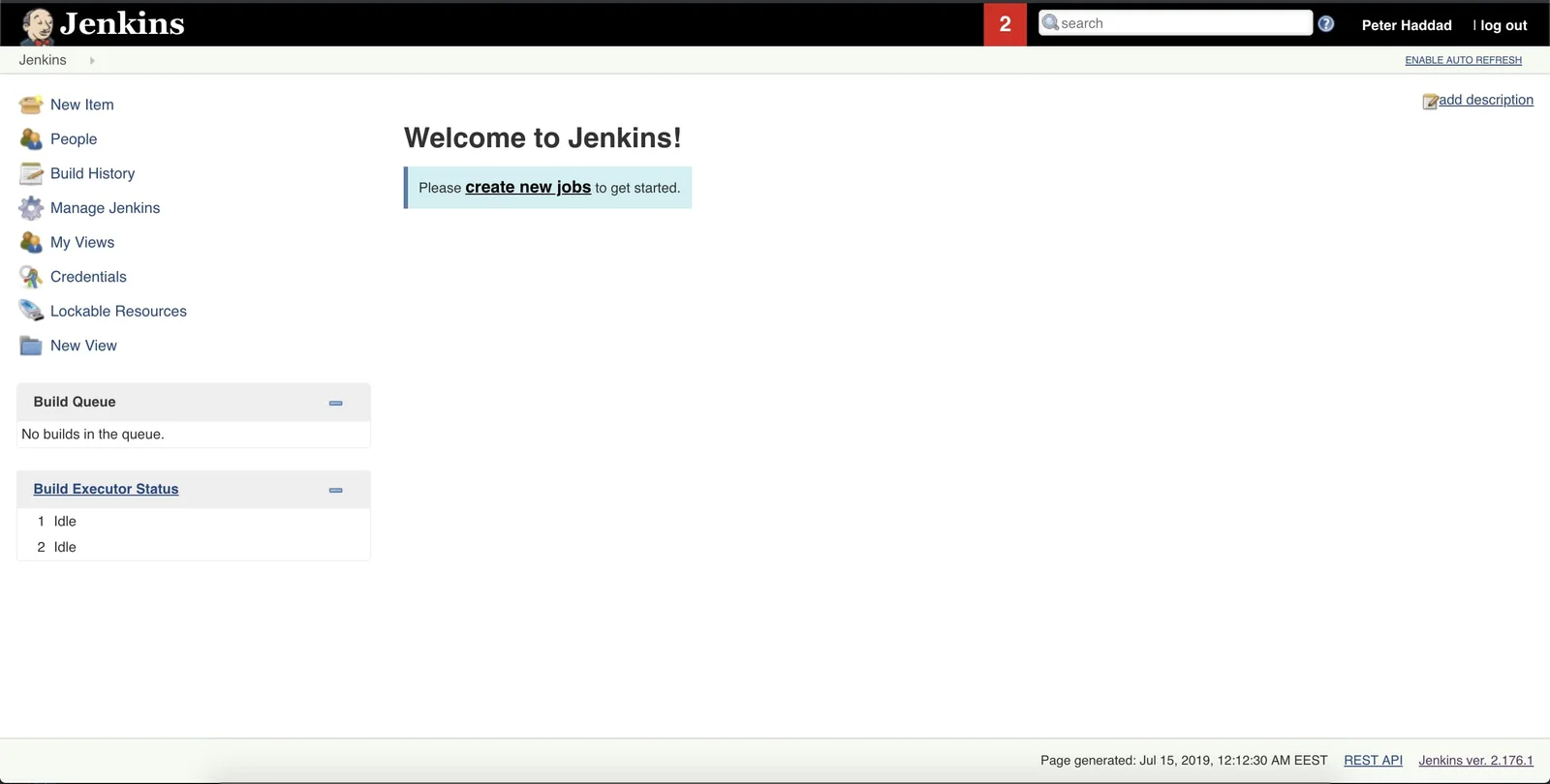 jenkins homepage