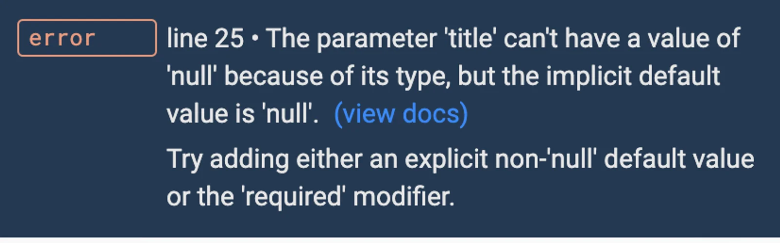 null safety