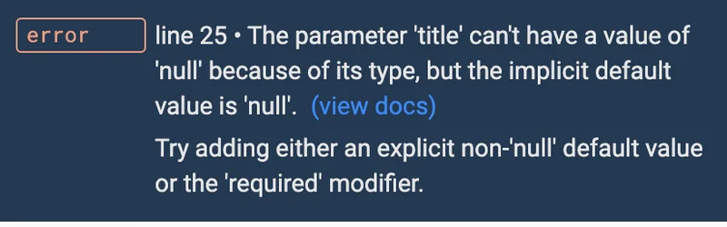 using null safety in flutter