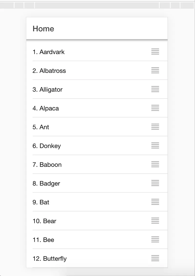 implementing reorder in ionic 4
