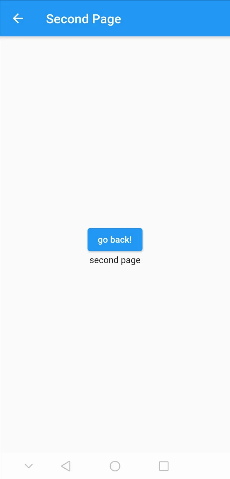 navigating in flutter
